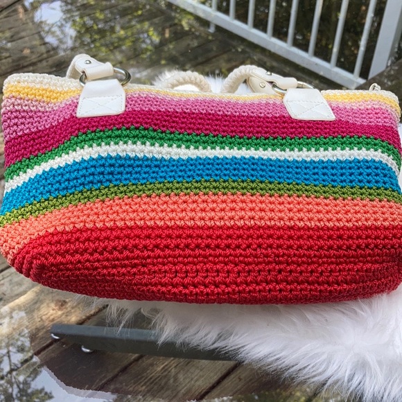Rainbow crochet Lina bag and matching shopper - Picture 4 of 11